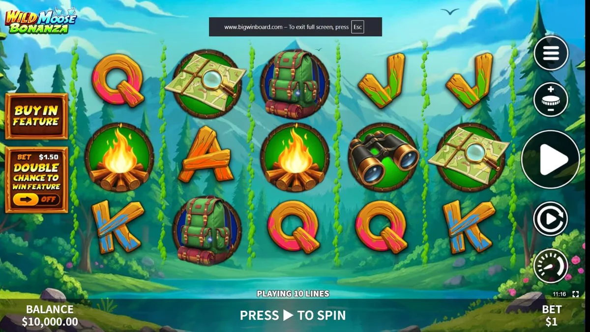Wild Moose Bonanza slot mobile gameplay interface