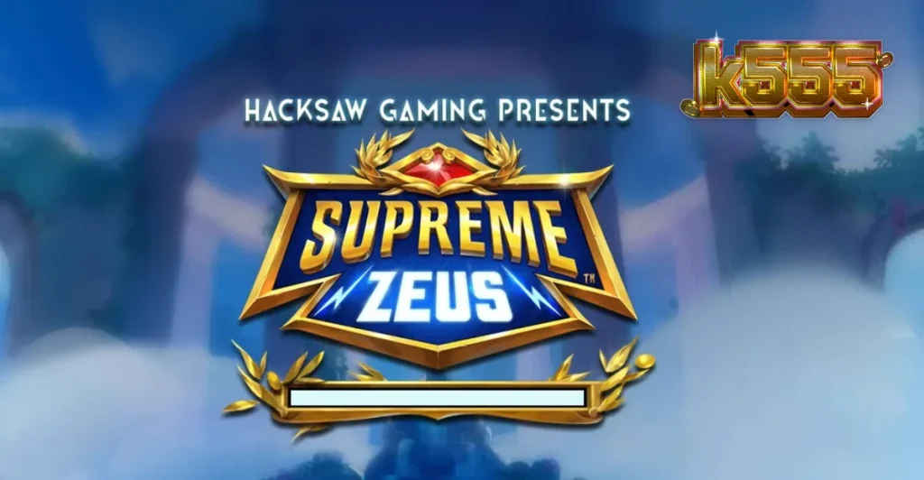 Supreme Zeus slot machine display featuring lightning and Greek mythology elements